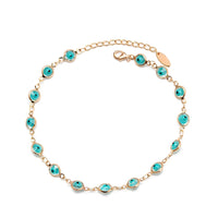 Lucky Eye Turkish Evil Eye Ankle Bracelet Gold Color Copper Foot Leg Chain Anklet Fashion Jewelry Gifts for Women Men EY6734