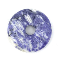 Natural Healing Amethyst Crystal Lapis Lazuli Labradorite Stone 30mm Donut Beads Reiki Chakra Pendant Fit Necklace Jewelry DIY