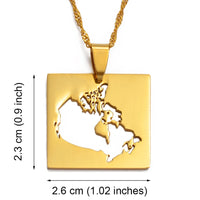 Anniyo 2.6cm Canada Map Pendant Necklaces for Women Jewelry Country Maps of Canadian Chain  #021321