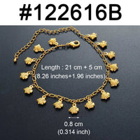 Anniyo Charm Anklet of Butterfly Dolphin Stone Shell Cross Heart fish Foot Chain Gold Color Jewelry Wedding Party Anklet #122616