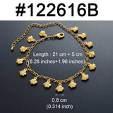 Anniyo Charm Anklet of Butterfly Dolphin Stone Shell Cross Heart fish Foot Chain Gold Color Jewelry Wedding Party Anklet #122616
