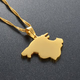 Anniyo Mallorca Spain Map Pendant Necklaces Chains Jewelry #165221