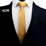 GUSLESON Men Solid Navy Blue Classic Ties for Bridegroom Green Color 6cm Slim Neck Ties for Wedding Tie Skinny Groom Tie for Men