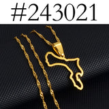 Anniyo Outline Bonaire Map Pendant Necklaces Netherlands Antilles Jewelry #243021