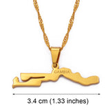 Anniyo  Gambia Map Pendant Necklaces African Jewelry Gambian Items  @000221