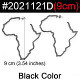 7CM/9CM Outline Africa Map Big Earrings Exaggerate Earring African Jewelry Traditional Ethnic Hyperbole Earrings #201121