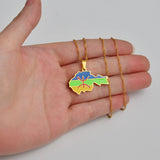 Anniyo 3.3cm Berbers Pendant Necklaces African Berber Jewelry for Women Men @249921