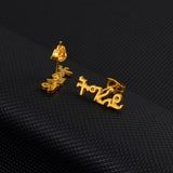 Anniyo Ethiopia Tigray Stud Earrings Stainless Steel Jewelry for Women Girls @235521