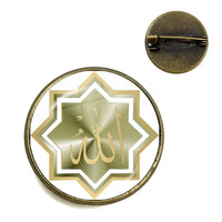Ninety Nine Names Of Allah God Allah Brooches Women Men Jewelry Middle East/Muslim/Islamic Arab Ahmed Collar Pins Badge Gift