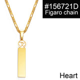 Anniyo Customize Capital Letters Pendant Necklaces,Personalized Name Hawaiian Kiribati Heart Lovers Coconut Tree Jewelry #156721