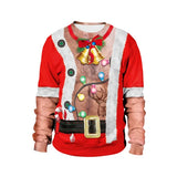 Ugly Christmas Fake sweaterr Unisex Men Women For Holidays Santa Cat Elf Christmas Funny Fake Hair Sweater Autumn Winter Blouses