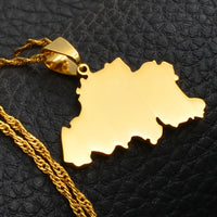 Anniyo The Kingdom Of Belgium Gold Color/Silver Color Map Pendant & Necklaces for Women Belgie/Belgique/Belgien Country  #022021