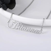 Custom Name Necklace Initials with White Diamonds Personalized Jewelry Heart Name Pendants Gifts Customized Nameplate Necklaces