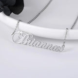 Custom Name Necklace Initials with White Diamonds Personalized Jewelry Heart Name Pendants Gifts Customized Nameplate Necklaces