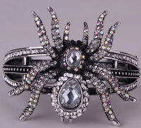 Spider bangle bracelet halloween bling jewelry gifts for women antique gold silver color wholesale dropshipping A04
