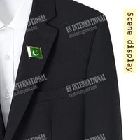 Pakistan National Flag Lapel Pins Crystal Epoxy Metal Enamel Badge Paint Brooch Souvenir Suit  Personality  Commemorative Gifts