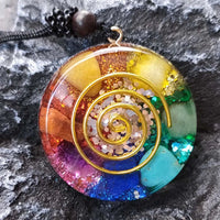 Orgonite Pendant Necklace Energy Generator Emf Protection Healing Crystal Sacred Geometry Chakra Necklaces Meditation Jewellry