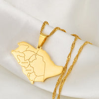 Anniyo Saudi Arabia With Medina & Mecca City Name Pendant Necklace Jewelry @213421