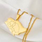 Anniyo Saudi Arabia With Medina & Mecca City Name Pendant Necklace Jewelry @213421