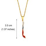 Anniyo Chile Map Flag Pendant Necklaces Gold Color Silver Color Charm Republic of Chile Jewelry Chilean  #244221