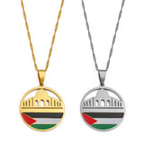 Anniyo Al-Aqsa Mosque and Palestine Pendant Necklaces Jewelry #255621