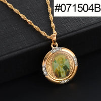 Saint Nicholas Saint Matrona Blind of Moscow Necklaces St. Innocent Orthodox Church Orthodox Pope Cross Pendant Jewelry Russia##