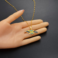 Anniyo Colorful Flags Nigeria Ghana Jamaica Guyana Maps Stainless Steel & Enamel Pendant Necklaces National Jewelry @122921