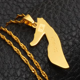 Anniyo 2.9CM Somalia Map Necklaces for Women Girl Gold Color Jewelry Soomaaliya Charms Pendant Somali Country Maps #020921