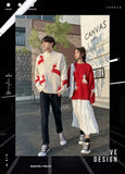 Christmas Sweater Women Autumn Winter Korean Loose Pullover Deer Sweater Men and Woman Oversized Sweaters Couples