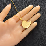 Anniyo Ethiopia Map Cities Pendant Necklaces for Women Men Gold Color Ethiopian Maps Jewelry #155821