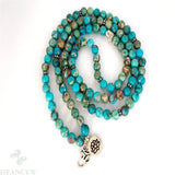 8mm Imperial Jasper Gemstone 108 Beads Mala Necklace Chakra Cuff Buddhist Yoga Mala Healing Handmade Natural Prayer