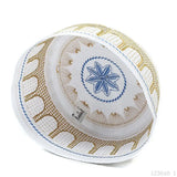 New Muslim Men Prayer Cap Hat Cotton Embroidery Leisure Saudi Arabia Islamic Hat Cap Men Headscarf Topkippot Turban Saudi Cap