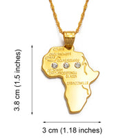 Anniyo Color Flag Nigeria Jamaica With Rhinestone Africa Maps Pendant Necklaces Ethnic Jewelry #122721
