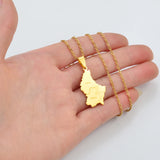Anniyo Luxembourg Map City Name Pendant Necklaces Letzebuerg of Maps Jewelry  #270221