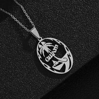 SONYA Guam's Necklaces for Women Men Gold Color Guam Pendant Wedding Party Engagement Stainless Steel Jewelry