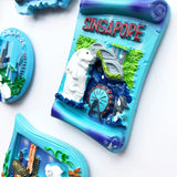 Country Fridge Magnets Singapore Merlion Decorative Resin Sticker Fridge Magnet Sticker World Travel Souvenir Magnetic