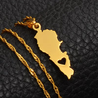Anniyo Lebanon Country Map Pendant Necklaces Gold Color Jewelry Liban Maps of Lebanese Patriotic s @018521