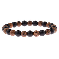 8mm Natural Wood Buddha Bracelet Men Handmade Charms OM Beads Yoga Chakra Mala Prayer Bracelet Meditation Jewelry pulsera