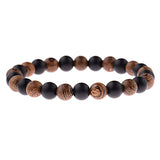 8mm Natural Wood Buddha Bracelet Men Handmade Charms OM Beads Yoga Chakra Mala Prayer Bracelet Meditation Jewelry pulsera