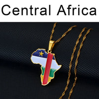 Anniyo 3CM Hip-hop Africa Map Pendant Necklace Jewelry Eritrea,Gambia,Guinea,Congo,Tunisia,Benin,Libay,Namibia,Chad,Botswana