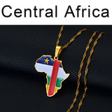 Anniyo 3CM Hip-hop Africa Map Pendant Necklace Jewelry Eritrea,Gambia,Guinea,Congo,Tunisia,Benin,Libay,Namibia,Chad,Botswana