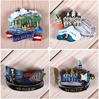 Magnetic refrigerator magnets Italy Switzerland Chile Austria European  countries Tourist attractions souvenir Home decoration