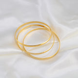 Anniyo 3PCS/Lot, Wholesale Bangle for Women Gold Color African Bright Bracelet Jewelry Middle East  #133816