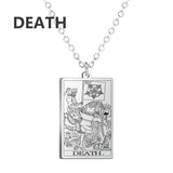 Dawapara Tarot Cards Necklace Women Stainless Steel Necklace Wealth Amulet Classic Tarot Major Arcana Divination Charm Jewelry
