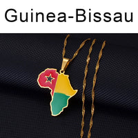 Anniyo 3CM Hip-hop Africa Map Pendant Necklace Jewelry Eritrea,Gambia,Guinea,Congo,Tunisia,Benin,Libay,Namibia,Chad,Botswana
