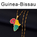 Anniyo 3CM Hip-hop Africa Map Pendant Necklace Jewelry Eritrea,Gambia,Guinea,Congo,Tunisia,Benin,Libay,Namibia,Chad,Botswana