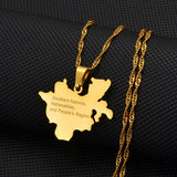 Anniyo Ethiopian Southern Nations Nationalities and People's Region Pendant Necklaces for Women Girl Ethiopia Jewelry #239321