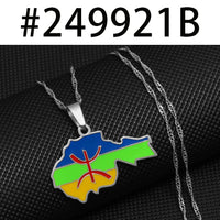 Anniyo 3.3cm Berbers Pendant Necklaces African Berber Jewelry for Women Men @249921