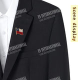 Chile National Flag Lapel Pins Crystal Epoxy Metal Enamel Badge Paint Brooch accessories Souvenir Suit Personality Commemorative