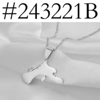 Anniyo Bonaire and Little Bonaire Map Pendant Necklaces Antilles Jewelry #243221